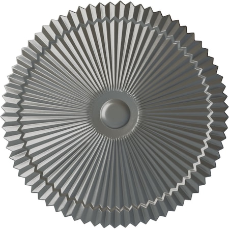 Ekena Millwork Shakuras Ceiling Medallion (Fits Canopies up to 5"), Hand-Painted Silver, 24"OD x 3"P CM24SHSLS